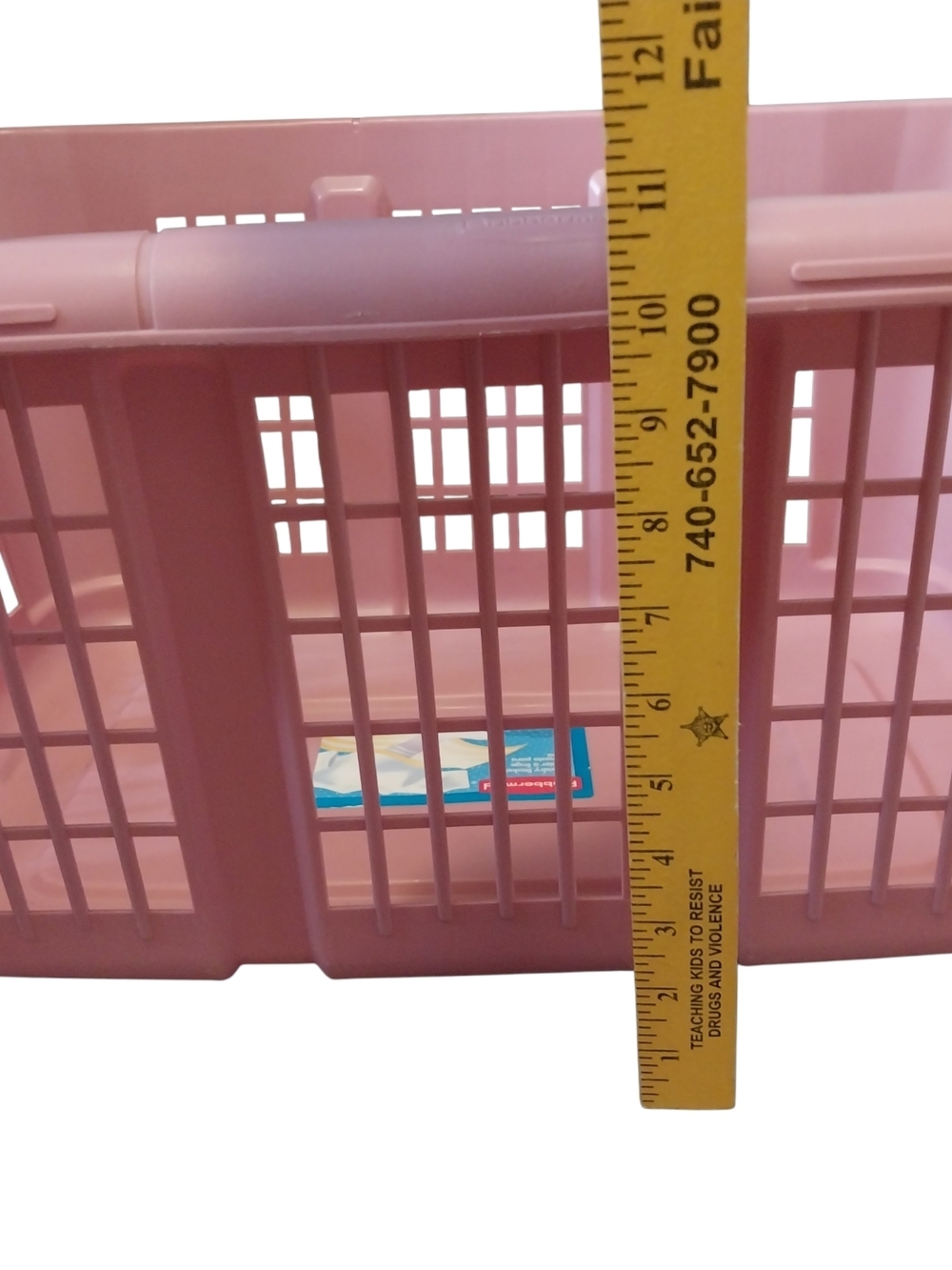 Vintage 1994 Retro Rubbermaid Laundry Basket 2854 Mauve Pink Hamper Rectangular - Picture 9 of 13